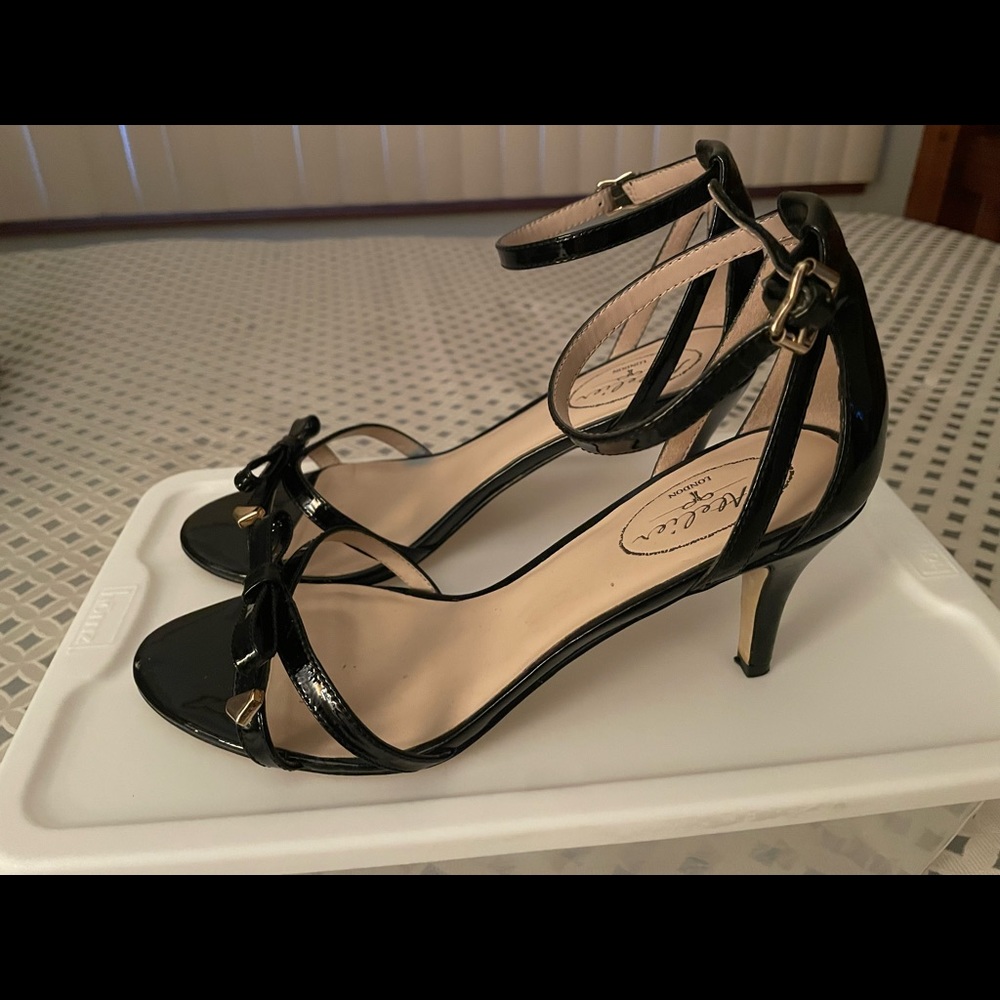 L’Atelier Black Strappy Heels
